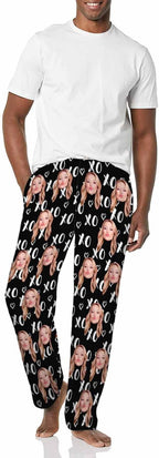 MyPupSocks Custom Pajama Pants for Pet Lover, Personalized Photo Face Printed Pajama Bottoms Sleepwear with Pockets