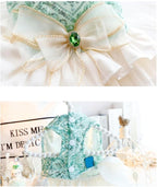 Fashion Sweet Puppy Dog Blingbling Princess Skirt Pet Dog Lace Cake Camisole Tutu Dress D-Green L