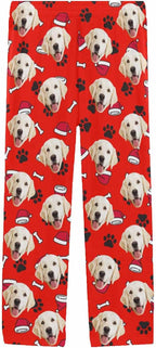 MyPupSocks Custom Pet Face Pajamas Pants Photo Pajama Bottoms for Men S-XXL