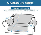 H.VERSAILTEX Reversible Loveseat Cover Furniture Protector Anti-Slip Water Resistant 2" Elastic Straps Couch Covers Pets Fit Sitting Width Up to 54"(Oversized Loveseat: 75" x 98", Desert Sage/Beige)