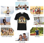 Custom T Shirts with Face Photo Text Pet Shirt for Men Personalized Picture Tee Shirt Design Your Own Dad Grandpa Shirt