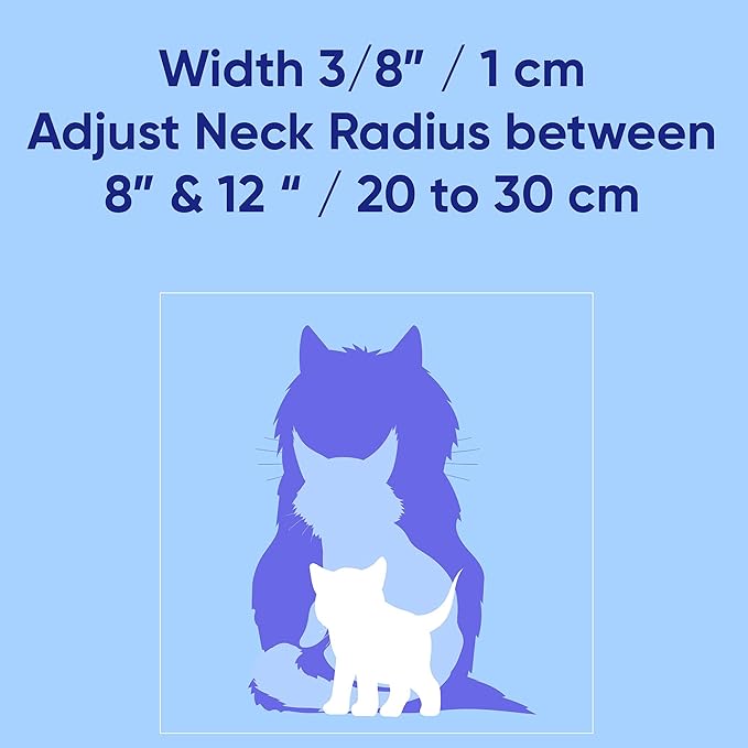 Pawtitas Glow in The Dark Cat Collar with Breakaway Safety Buckle & Bell Adjustable Kitten Collar, Teal