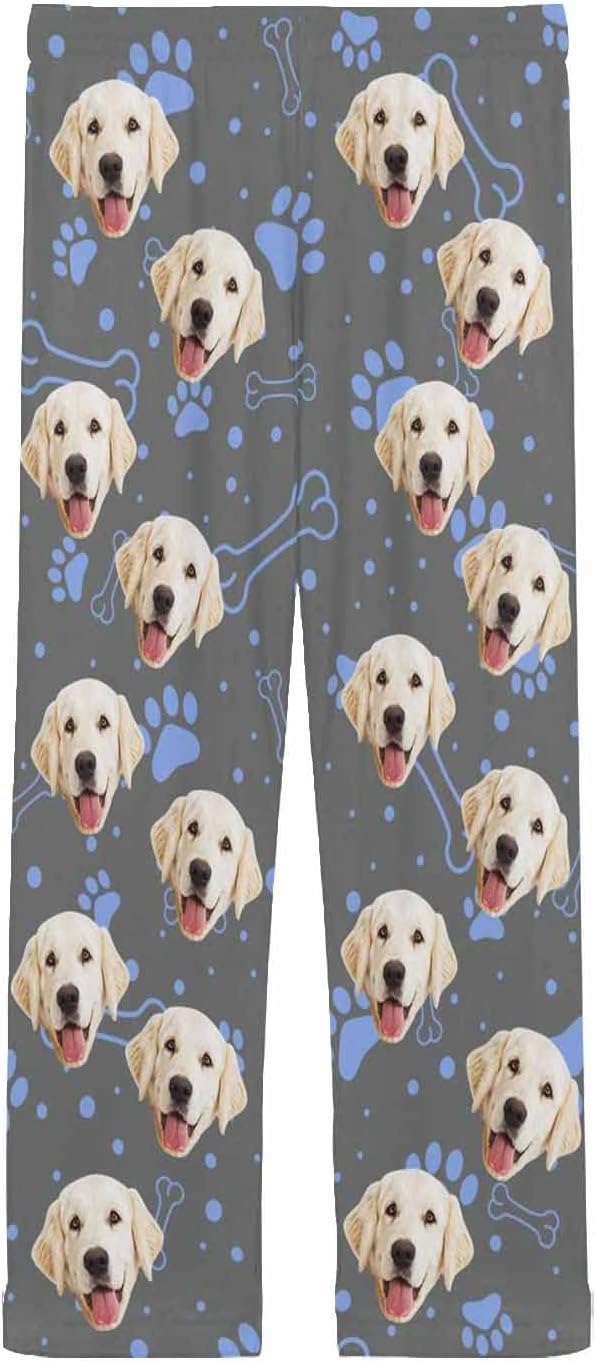 MyPupSocks Personalized Face Pajamas Pants Photo Pajama Bottoms for Men S-XXL