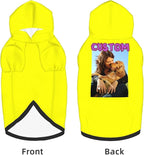 Custom Dog Hoodie Add Your Design Soft & Warm Personalized Photo Text Logo Name Dog Clothes for Puppy Sweatshirt Hooded for Small Medium Large Dogs Girl/Boy Cats Yellow