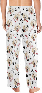 MyPupSocks Custom Pet Face Pajamas Pants Photo Pajama Bottoms for Men S-XXL