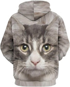 Artsadd Custom Face Unisex athletic Pockets Sweatshirt Loose Hoodie Custom Christmas Long Sleeve Sweatshirt Hooded Pullover