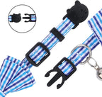 Faleela 2 Pack/Set Cat Collar with Cute Bow Tie and Bell,Breakaway Plaid Shirt Collar for Kitty Adjustable Safety