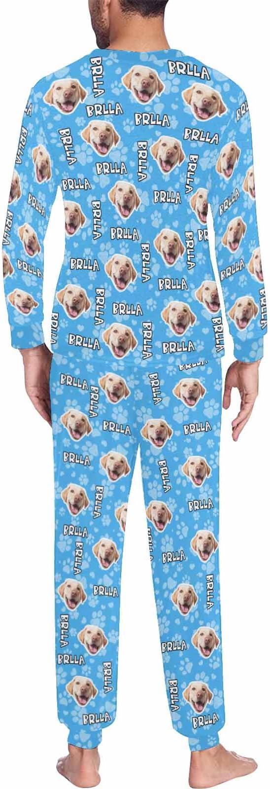 Artsadd Personalized Pajamas with Faces for Women Men Custom Christmas Pajamas Gifts for Family Couple, Funny Photo Pjs