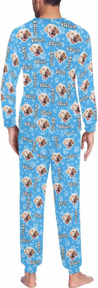 Artsadd Personalized Pajamas with Faces for Women Men Custom Christmas Pajamas Gifts for Family Couple, Funny Photo Pjs