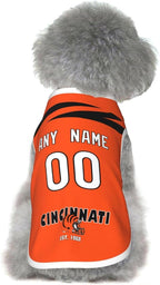 Cincinnati Dog Clothes Jersey Pet Jersey Customized Any Name & Number S-5XL for Small Middle and Big Dogs