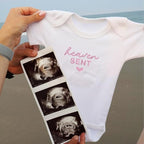 COUPLEHOODIES Personalized Baby Onesie Bodysuit – Custom Embroidery Gift for Pregnancy Reveal Baby Shower or First Grandchild