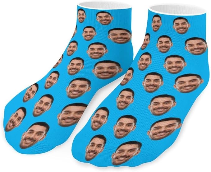 Personalized Ankle Socks with Face Custom Photo Socks Low Cut Ankle Socks Athletic Socks Valentine's Day Gifts for Women Men