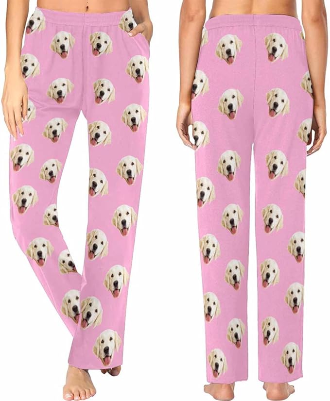 MyPupSocks Custom Face Pajama Pant Christma Pajama Bottoms Personalized Pajama for Boyfriend Girlfriend Pajama Bottoms Scok