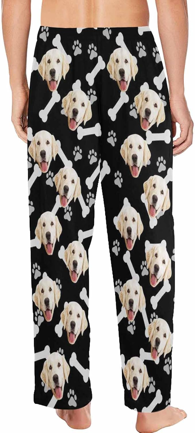 MyPupSocks Customized Face Pajamas Pants Photo Pajama Bottoms for Men S-XXL