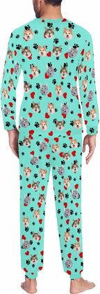 Artsadd Personalized Pajamas with Faces for Women Men Custom Christmas Pajamas Gifts for Family Couple, Funny Photo Pjs