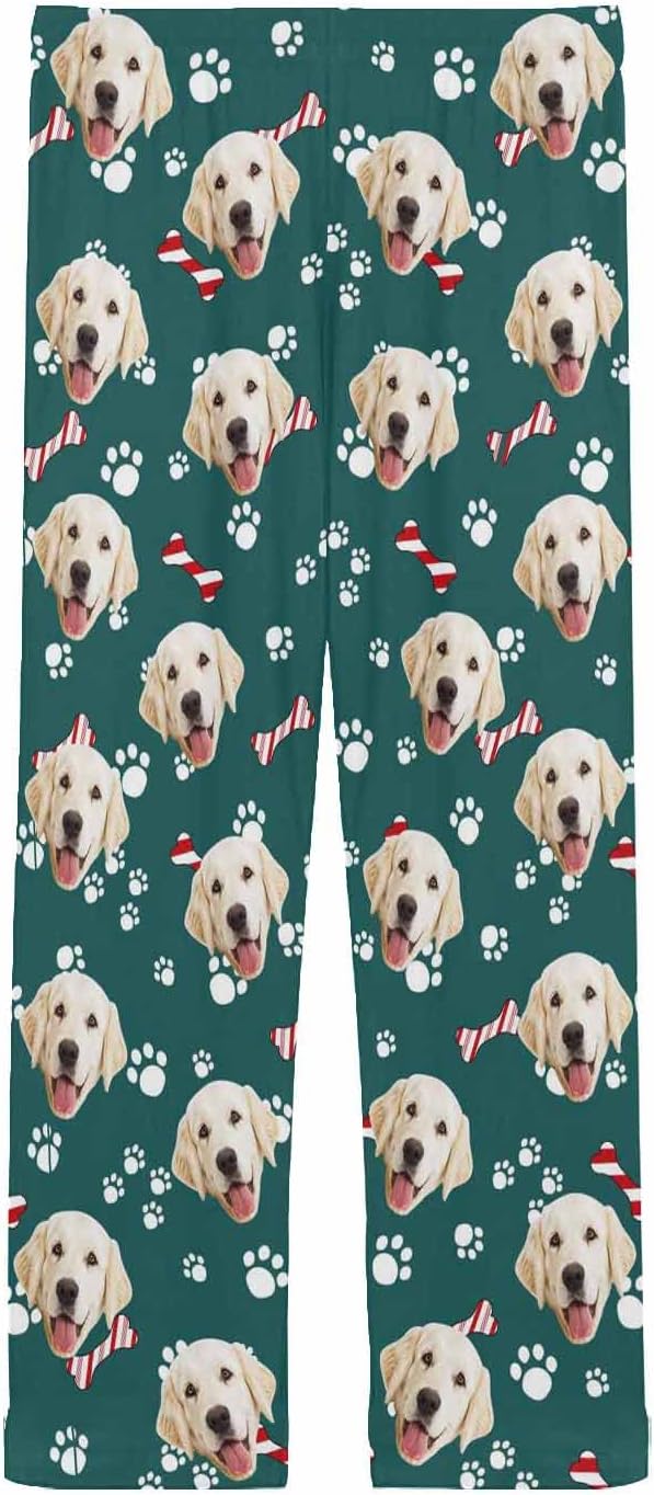 MyPupSocks Custom Pet Face Pajamas Pants Photo Pajama Bottoms for Men S-XXL