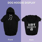 Security Dog Hoodie Puppy Sweater Cold Weather Dog Coats Pet Clothes Hooded Sweatshirt for Small Dogs