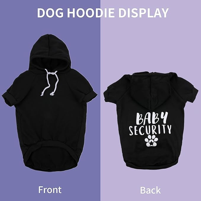 Security Dog Hoodie Puppy Sweater Cold Weather Dog Coats Pet Clothes Hooded Sweatshirt for Small Dogs