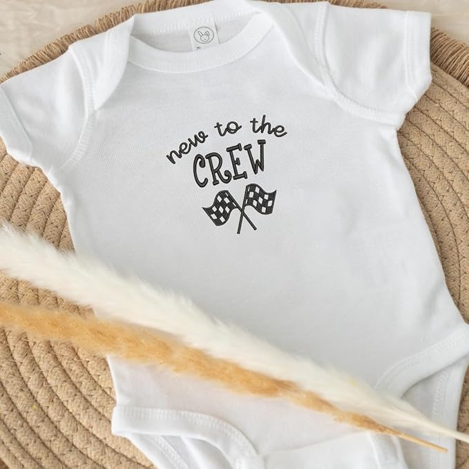 COUPLEHOODIES Personalized Baby Onesie Bodysuit – Custom Embroidery Gift for Pregnancy Reveal Baby Shower or First Grandchild