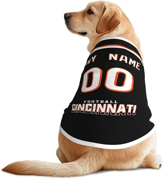 Cincinnati Custom Pet Jersey Dog Clothes Various Sizes Customized Any Name & Number for Small Middle and Big Dogs
