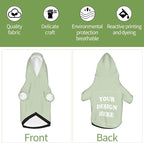 Personalized Chihuahua Dog Hoodie, Custom Pet Warm Sweatshirt Costume with Name Number Photo, Customize ID Clothes for Pupppy Kitten Dogs Cats, LightGreen, S