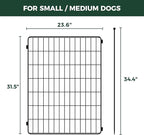 FXW MiniPaws Unleashed Dog Playpen, Expandable & Portable Design for Yard, RV Camping and Indoor Use, for Small and Medium Dogs, 32-inch 4 Panels