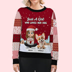 Wrappiness A Girl And Her Dog Christmas Sweatshirt - Cozy Unisex Fit Custom Shirt - Cute for Women Pet Lovers