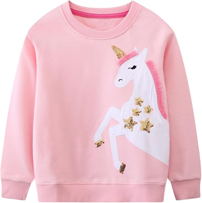 Bumeex Toddler Girl Sweatshirt Clothes Outfit,Cotton Crewneck Christmas Clothing