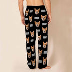 MyPupSocks Custom Pajama Pants for Pet Lover, Personalized Photo Face Printed Pajama Bottoms Sleepwear with Pockets