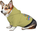 Custom Dog Hoodie for Small Pets, Personalized Photo Text Pet Warm Pullover Sweatshirt with Name Number, Customized Gifts Soft Hooded Cats Kitten Clothes, Dark Khaki, M,