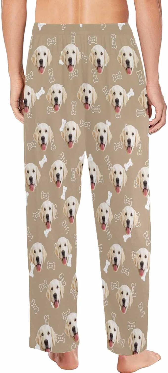 MyPupSocks Customized Face Pajamas Pants Photo Pajama Bottoms for Men S-XXL