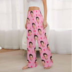 Artsadd Personalized Christmas Pajama Pants Socks for Men Custom Photo Pajama Bottoms for Men S-XXL