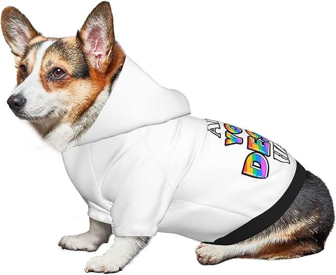 Dog Hoodie Design Your Own Personalized Pet Hoodies Small Pets Wear Shirt Customized Dog Clothes Custom Hooded Sweatshirt Pullover Text Image Dogs Puppy Cat and Kitten, White, XL,