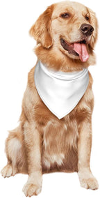 Personalized Dog Scarf Add Your Design Custom Dog Bandanas with Photo Name Text Image Customized Triangular Head Scarf Gifts for Small Medium Large Dogs Cats Pets, WhiteYL