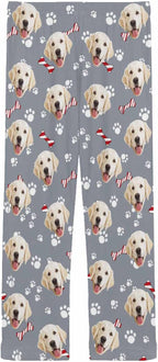 MyPupSocks Custom Pet Face Pajamas Pants Photo Pajama Bottoms for Men S-XXL