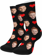 MyPupSocks Custom Personalized Photo Pet Face Socks, Cat and Dog Tracks Paws Bones Crew Socks with Picture for Men Women