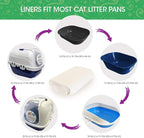 10 Count Fresh Kitty Durable Litter Box Liners, Easy Clean Up Elastic Jumbo Sifting Litter Pan Box Liners, Bags for Pet Cats