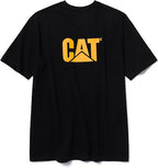 CAT Men's Trademark T-Shirts with Shape-Retention Rib Trim Spandex, Tagless Neck, and Cat Logo on Left Chest