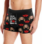 M YESCUSTOM Custom Faces Funny Short Briefs Gift for Husband Underwear