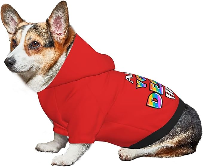 Custom Dog Hoodie, Personalized Dog Sweatshirt, Dog Clothes for Small Dogs Customizable, Red, XS, Ropa para Perros Pequeños, Customized Pets Puppy Clothes, Personalized Gifts