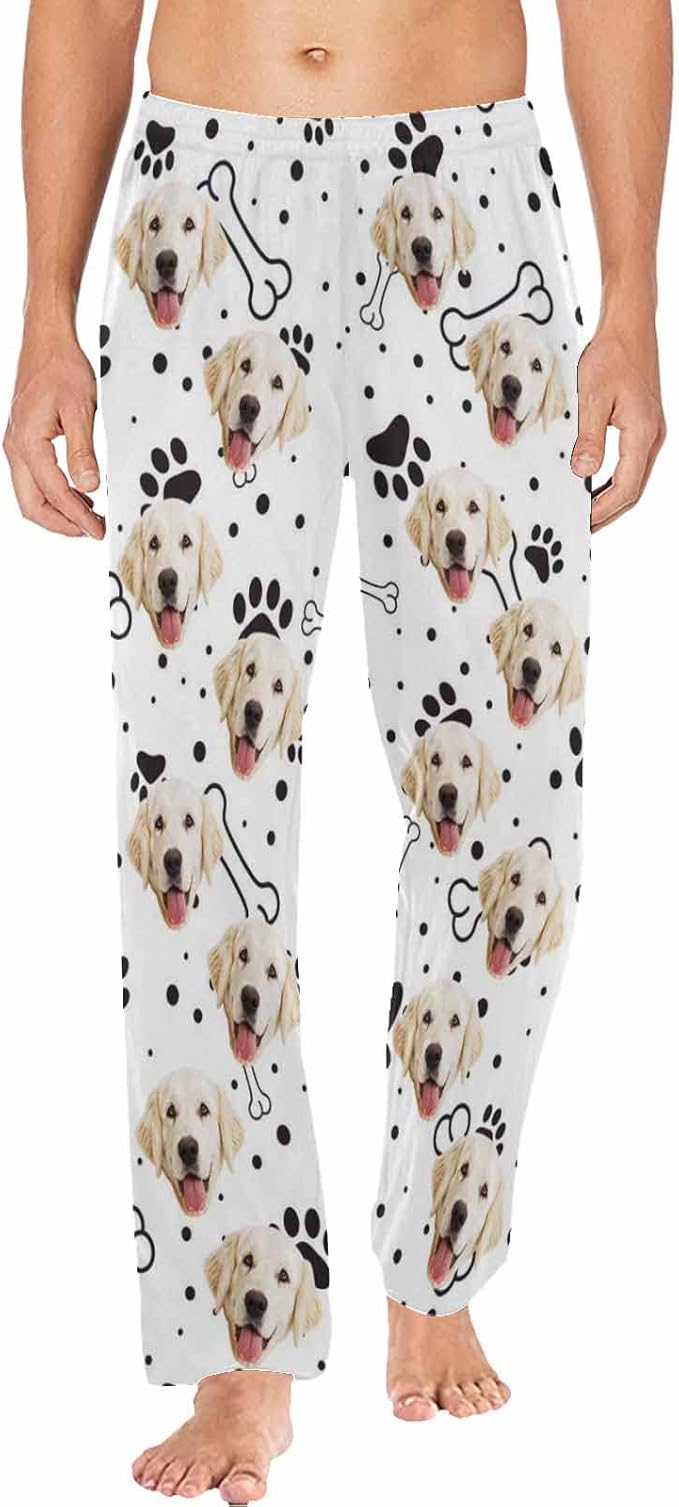MyPupSocks Personalized Face Pajamas Pants Photo Pajama Bottoms for Men S-XXL