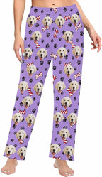 Custom Face Pajamas Pants Personalized Nightwear Bottoms for Women XS-XXL