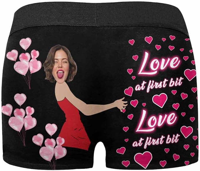 M YESCUSTOM Custom Faces Funny Short Briefs Gift for Husband Underwear