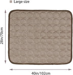 Washable Dog Cooling Mat - Ice Silk Pet Self Cooling Pad Blanket for Indoor & Outdoor Car Seats
