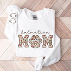 CHILLEVER Personalized Embroidered Dog Mom Sweatshirt, Dog Mama Crewneck, Gift for Mom, Pet Name On The Sleeve