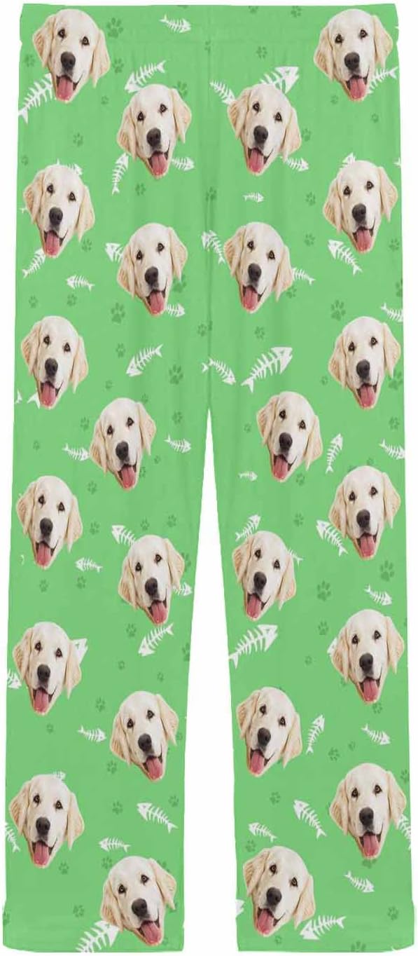 MyPupSocks Custom Pet Face Pajamas Pants Photo Pajama Bottoms for Men S-XXL