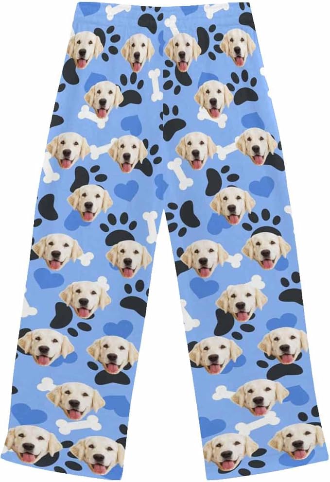 Custom Face Pajamas Pants Personalized Nightwear Bottoms for Women XS-XXL