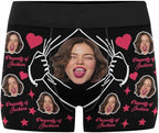 M YESCUSTOM Custom Faces Funny Short Briefs Gift for Husband Underwear