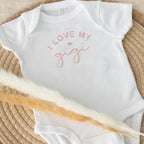 COUPLEHOODIES Personalized Baby Onesie Bodysuit – Custom Embroidery Gift for Pregnancy Reveal Baby Shower or First Grandchild