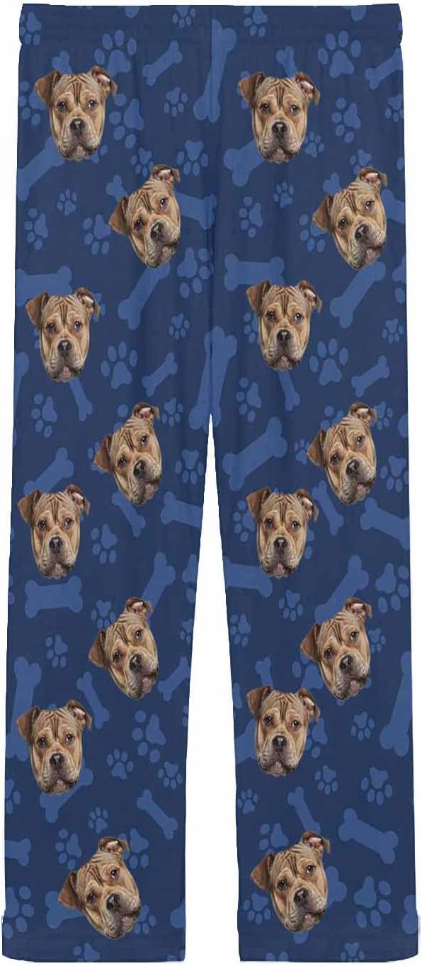 MyPupSocks Custom Pet Face Pajamas Pants Photo Pajama Bottoms for Men S-XXL